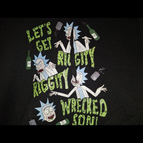 NEW Ricky & Morty Sweatpants & Hoody Mens Small LETS GET WRECKED SON - Picture 2 of 9